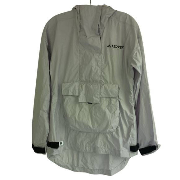 Adidas TERREX Made to Be Remade Wind Anorak Silver Dawn Women's XL NWT - Picture 2 of 12